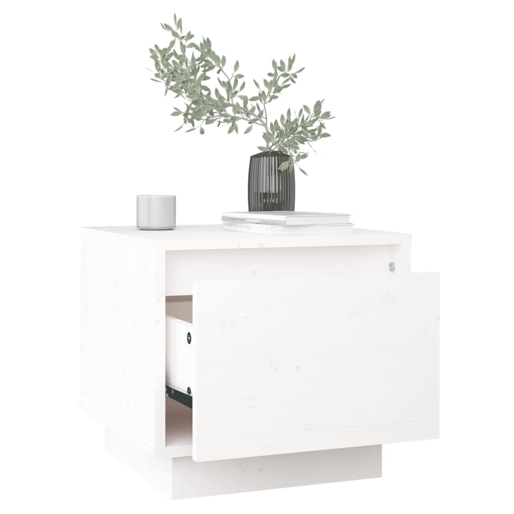 vidaXL Bedside Cabinets 2 pcs White 35x34x32 cm Solid Wood Pine