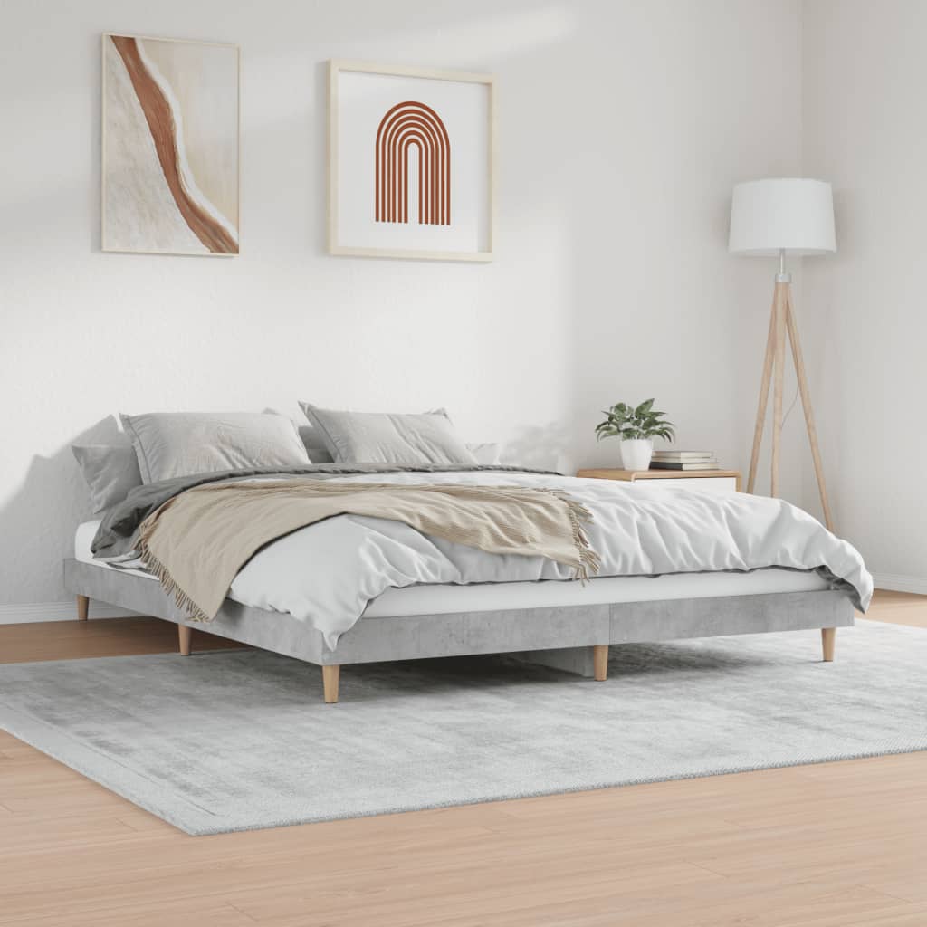 vidaXL Bed Frame without Mattress Concrete Grey 120x200 cm