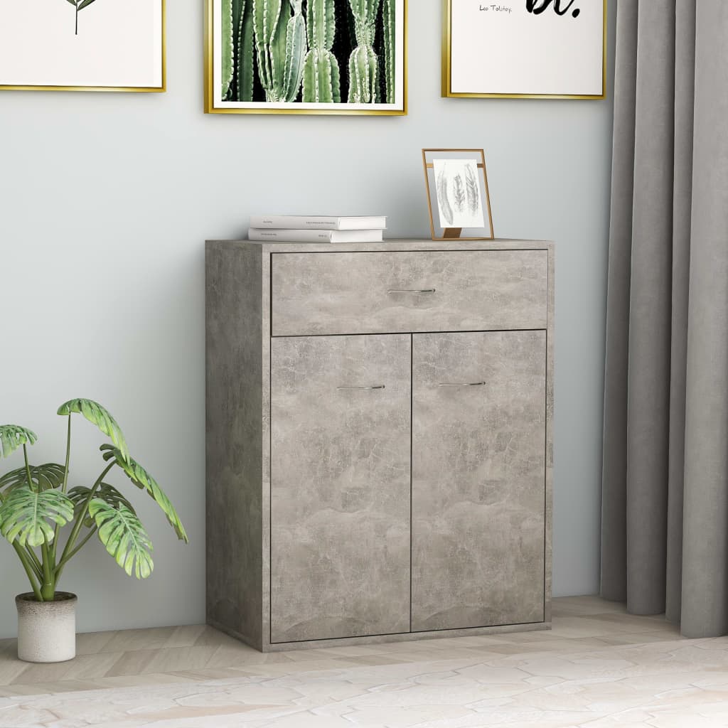 vidaXL Sideboard Concrete Grey 60x30x75 cm Engineered Wood