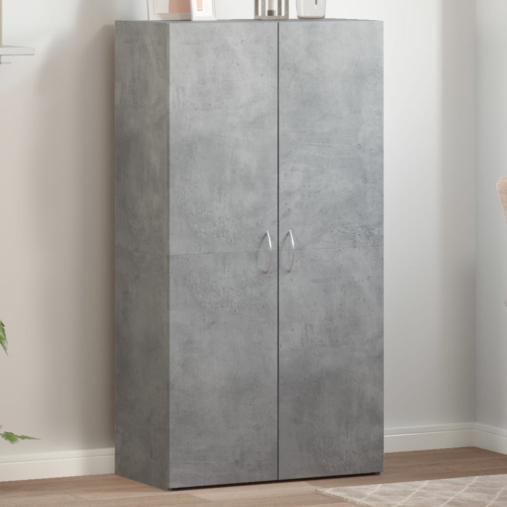 vidaXL File Cabinet Concrete Grey 60x32x115 cm Engineered Wood