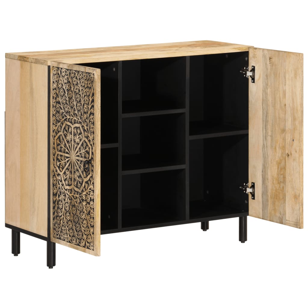 vidaXL Side Cabinet 90x33x75 cm Solid Wood Mango