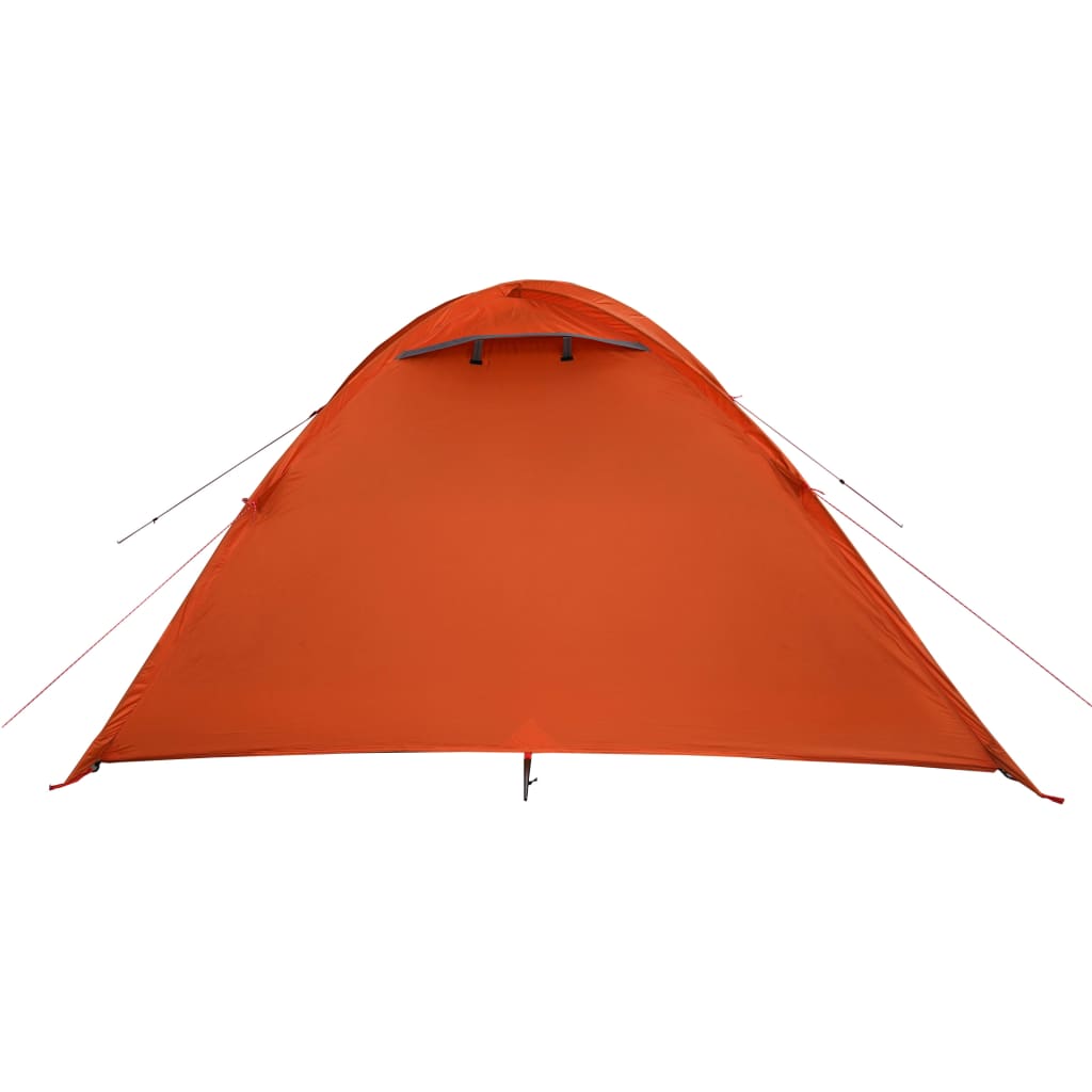 vidaXL Camping Tent Dome 4-Person Orange Waterproof