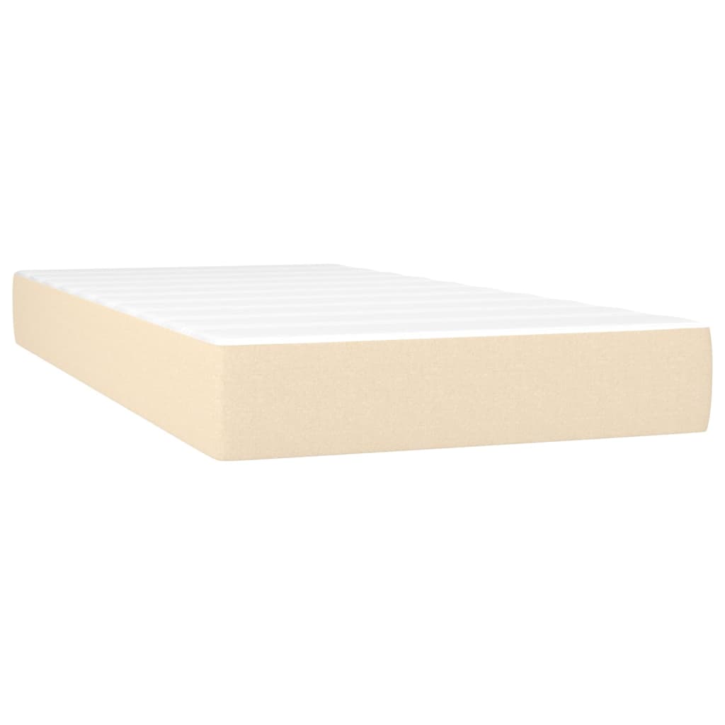 vidaXL Pocket Spring Bed Mattress Cream 80x200x20 cm Fabric