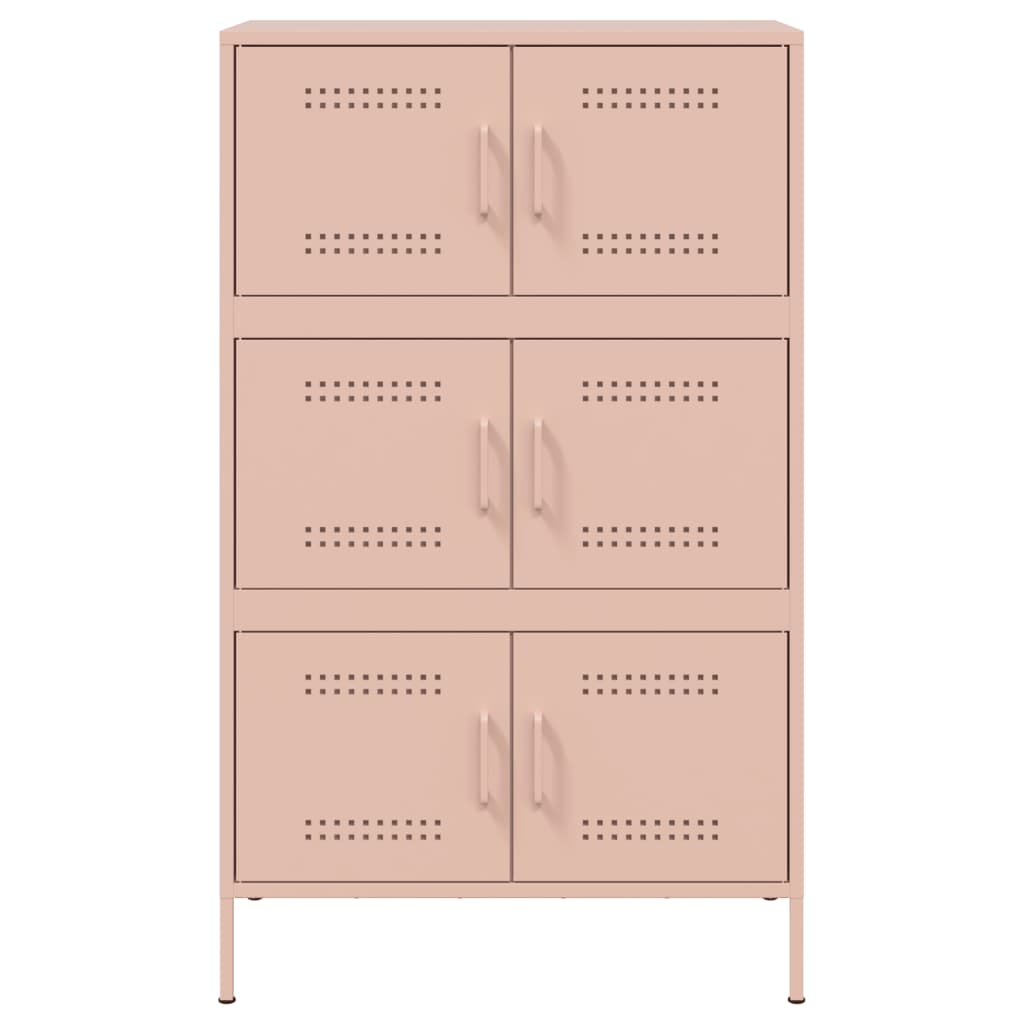 vidaXL Highboard Pink 68x39x113 cm Steel