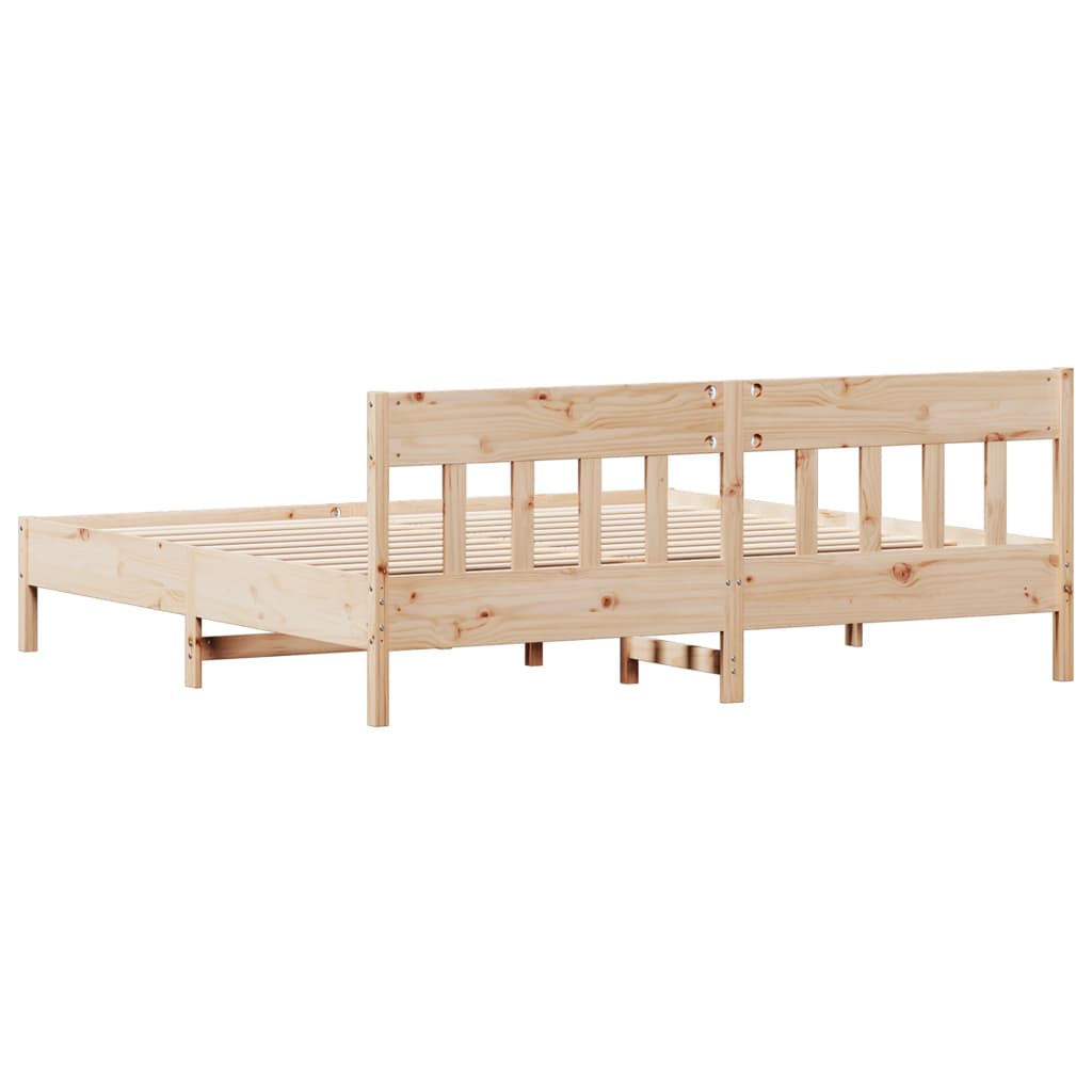 vidaXL Bed Frame without Mattress 180x200 cm Super King Solid Wood Pine