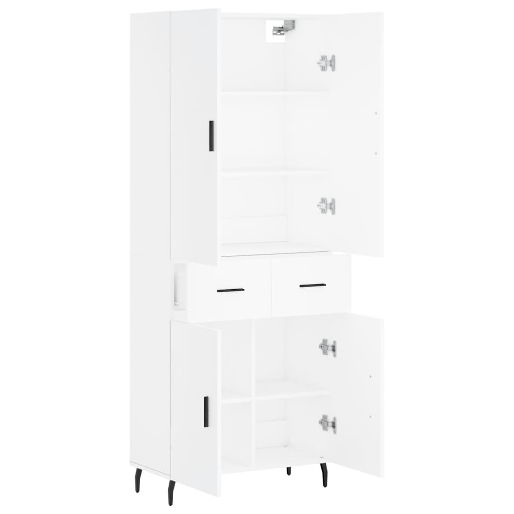 vidaXL Highboard White 69.5x34x180 cm Engineered Wood