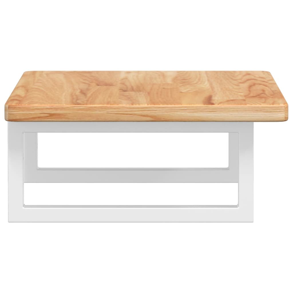 vidaXL Basin Shelf Wall Mounted Steel and Solid Wood Oak