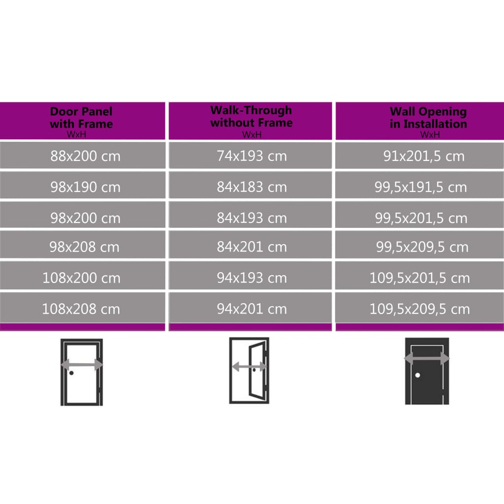 vidaXL Front Door White 98x200 cm PVC