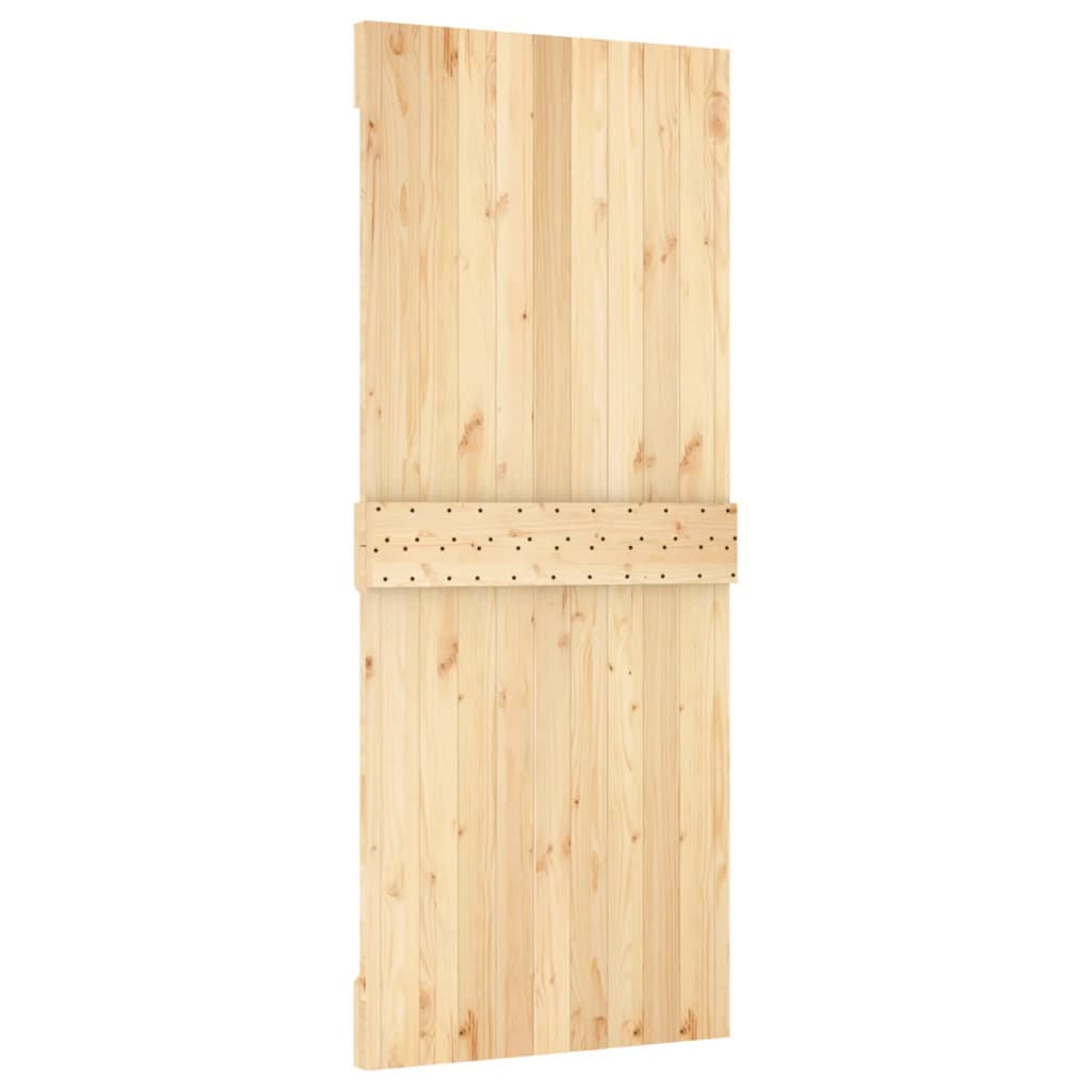 vidaXL Sliding Door with Hardware Set 85x210 cm Solid Wood Pine