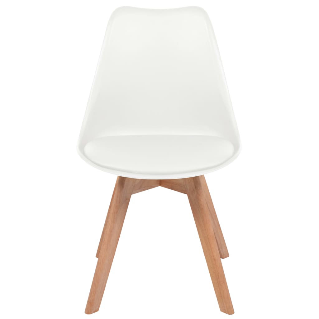 vidaXL Dining Chairs 2 pcs White Plastic