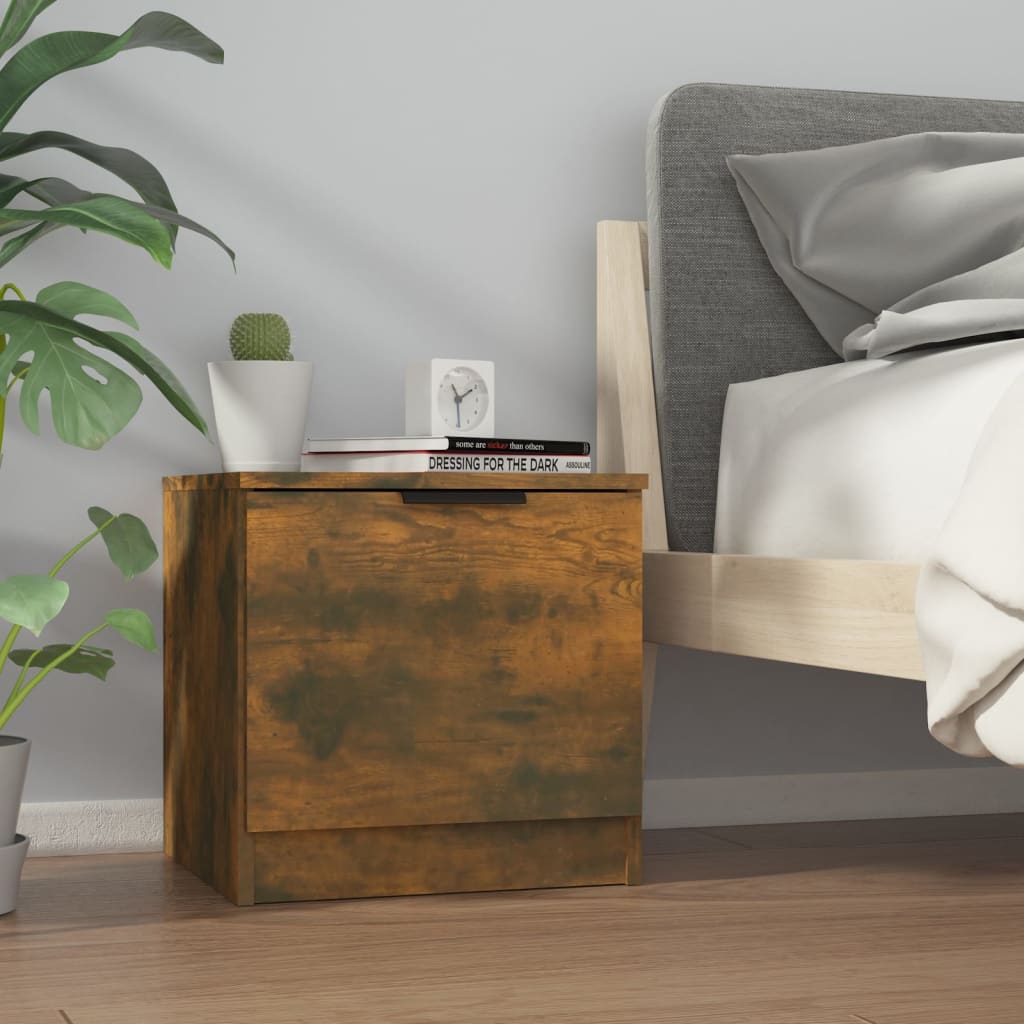 vidaXL Bedside Cabinets 2 pcs Smoked Oak 40x39x40 cm