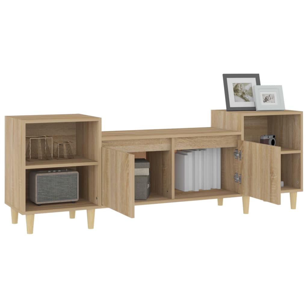 vidaXL TV Cabinet Sonoma Oak 160x35x55 cm Engineered Wood