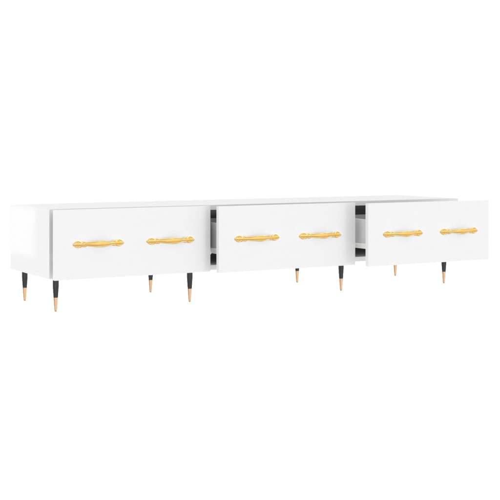 vidaXL TV Cabinet High Gloss White 150x36x30 cm Engineered Wood