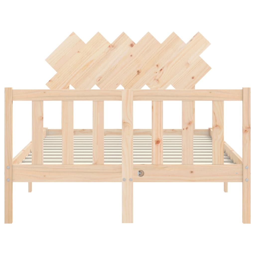 vidaXL Bed Frame without Mattress Small Double Solid Wood Pine