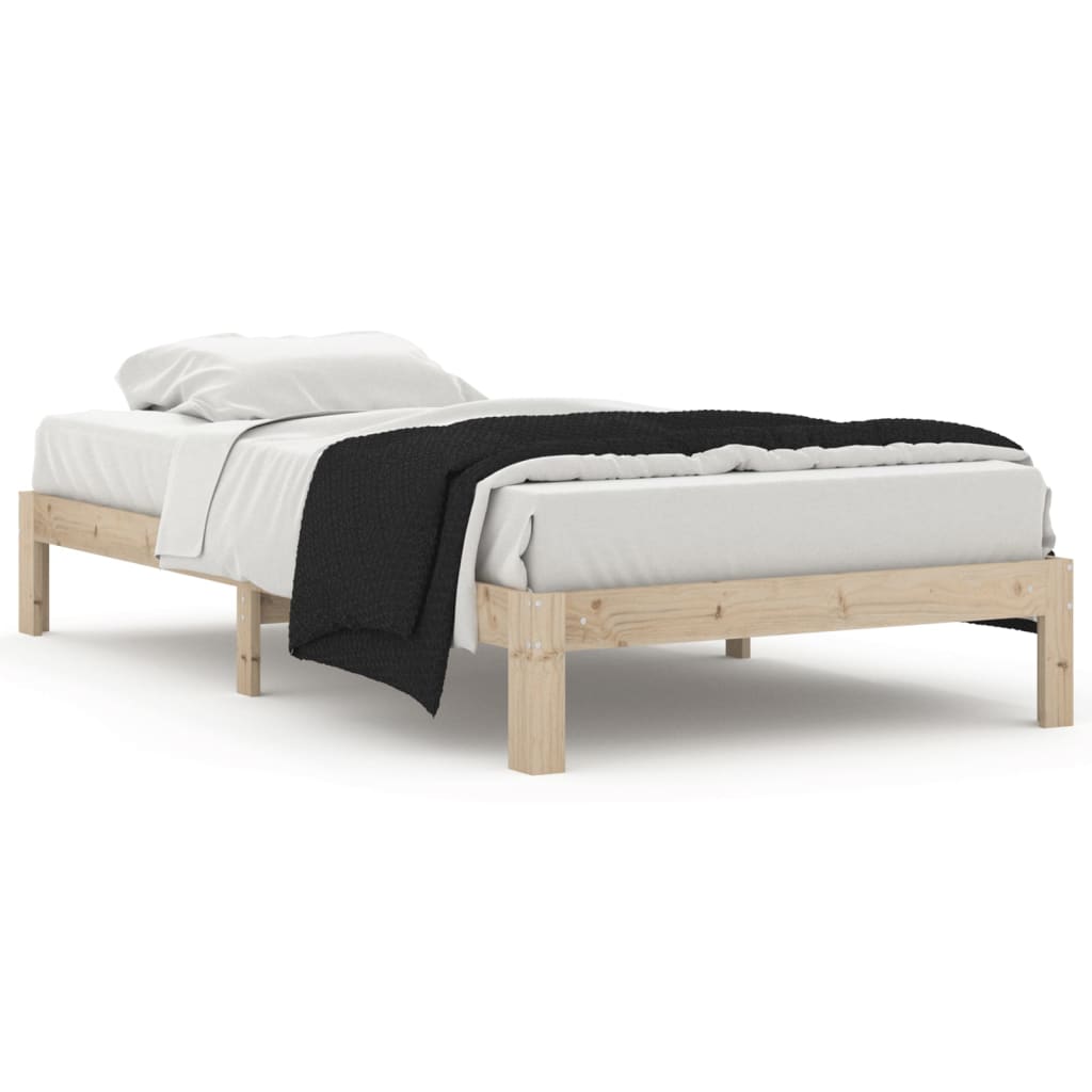 vidaXL Bed Frame without Mattress Solid Wood Pine 100x200 cm