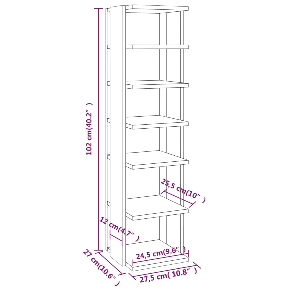 vidaXL Shoe Racks 2 pcs Brown Oak 27.5x27x102 cm Engineered Wood