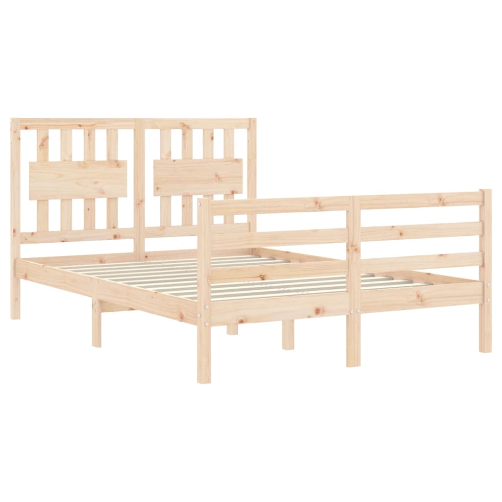 vidaXL Bed Frame without Mattress Small Double Solid Wood