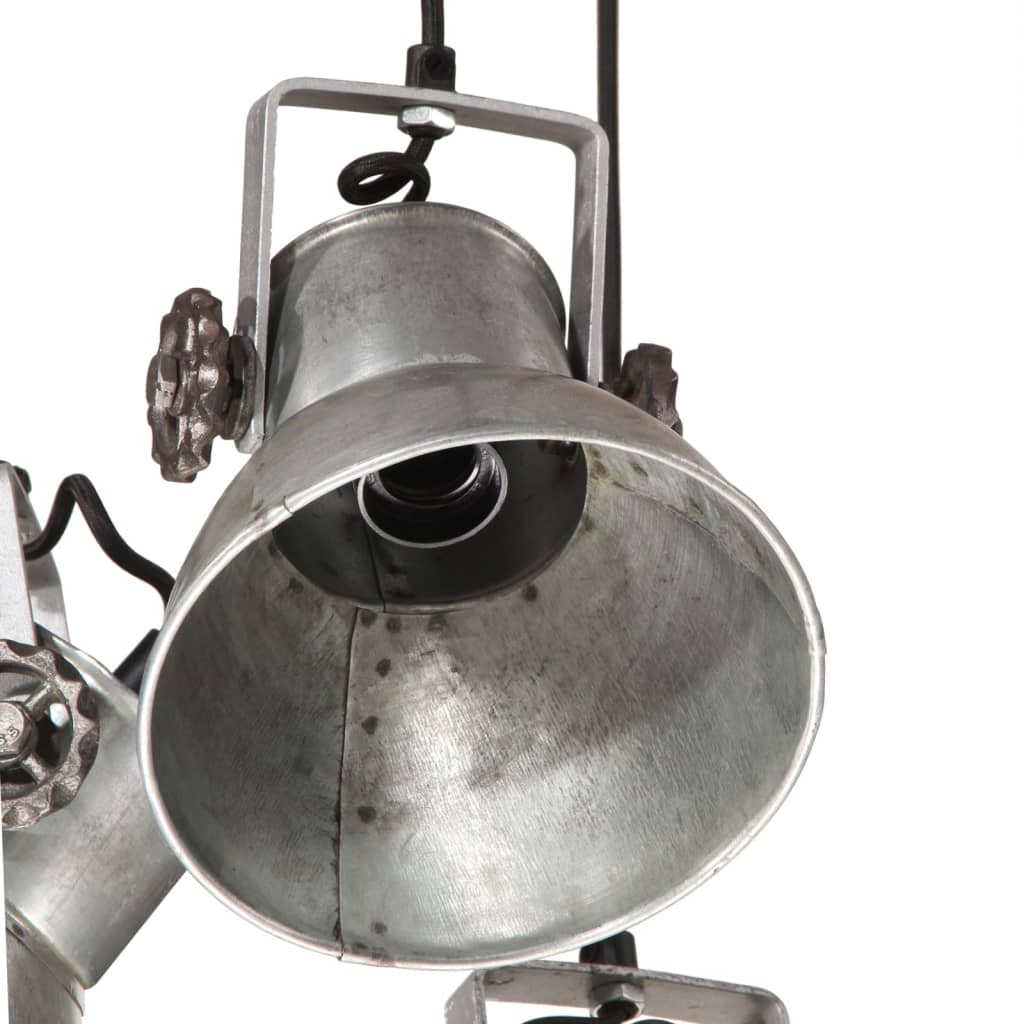 vidaXL Hanging Lamp 25 W Vintage Silver 30x30x100 cm E27