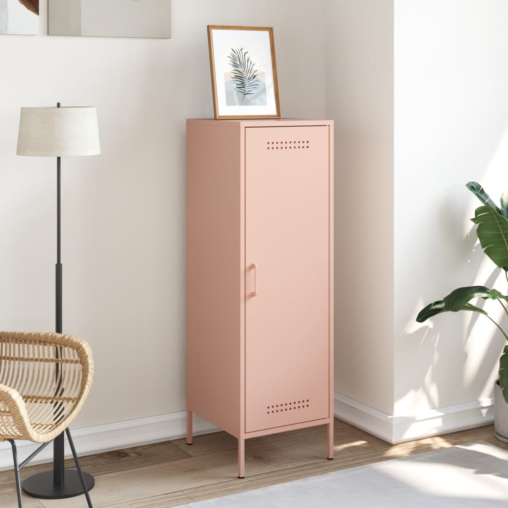 vidaXL Highboard Pink 36x39x113 cm Steel