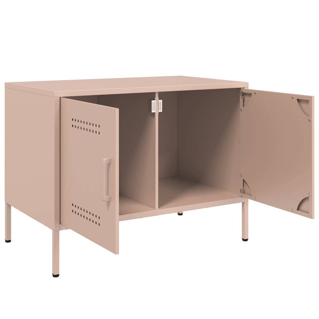 vidaXL TV Cabinet Pink 68x39x50.5 cm Steel