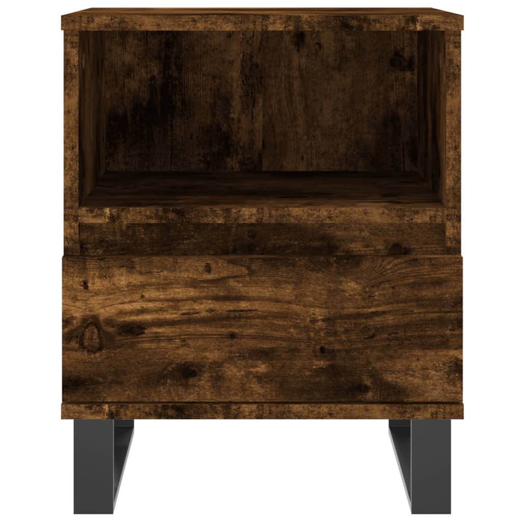 vidaXL Bedside Cabinet Smoked Oak 40x35x50 cm Engineered Wood