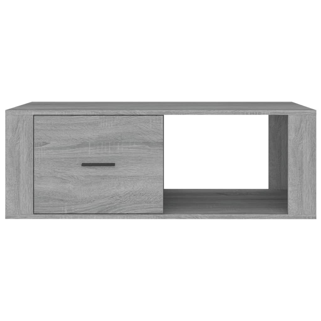 vidaXL Coffee Table Grey Sonoma 100x50.5x35 cm Engineered Wood