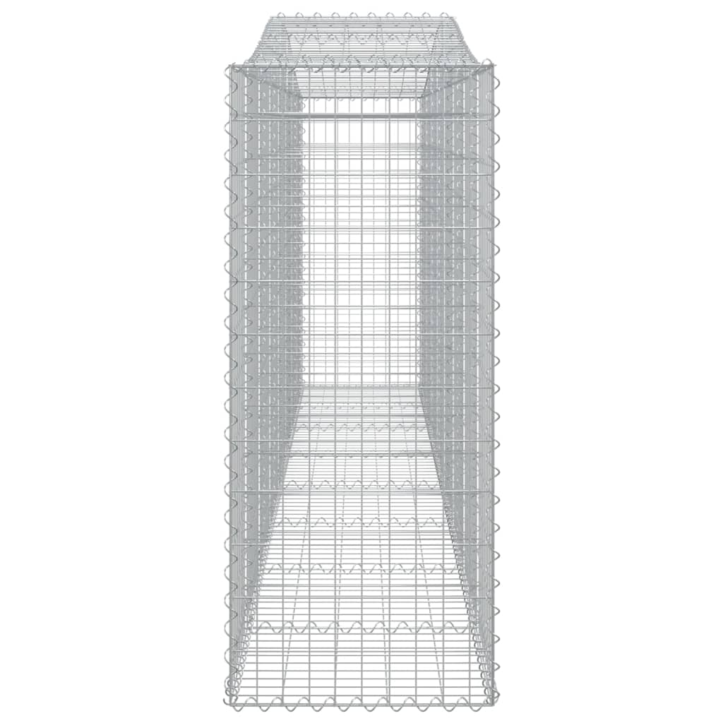 vidaXL Arched Gabion Basket 400x50x120/140 cm Galvanised Iron