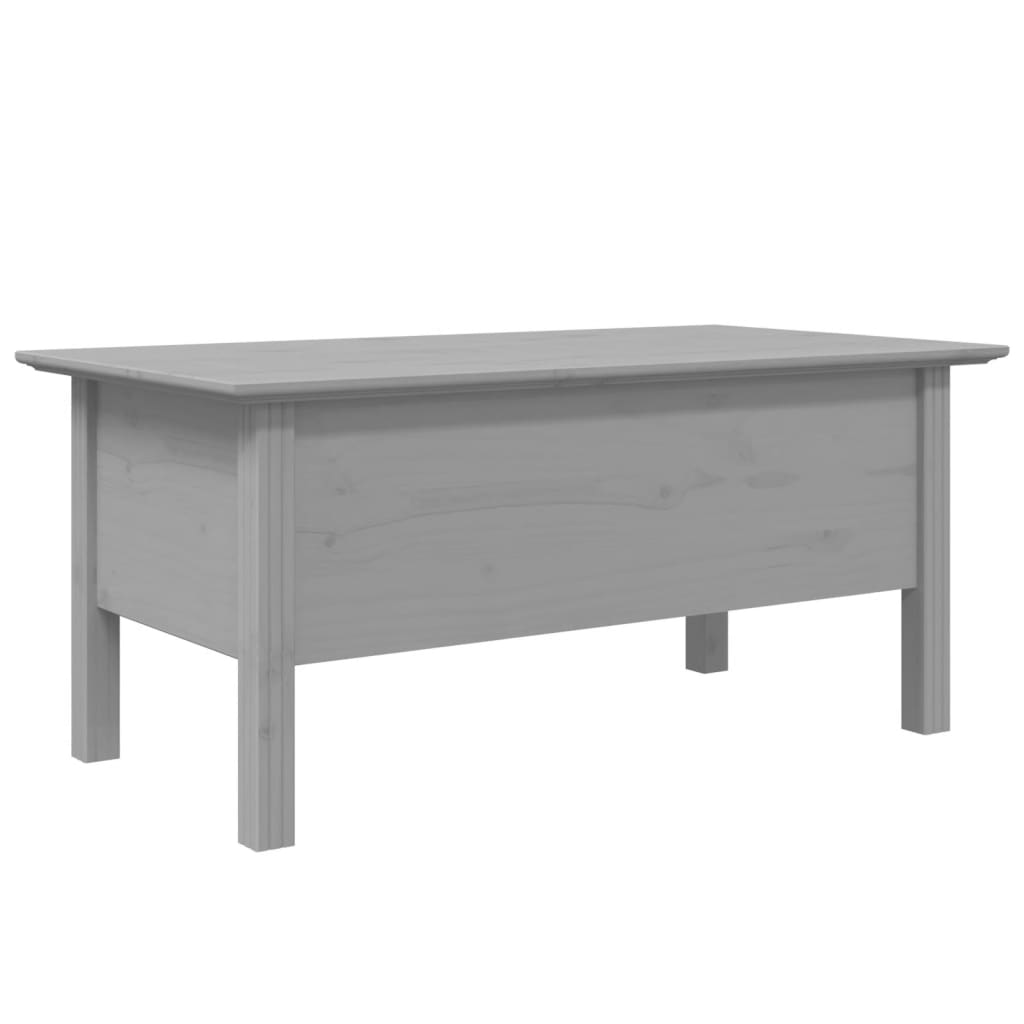 vidaXL Coffee Table BODO Grey 100x55x45 cm Solid Wood Pine