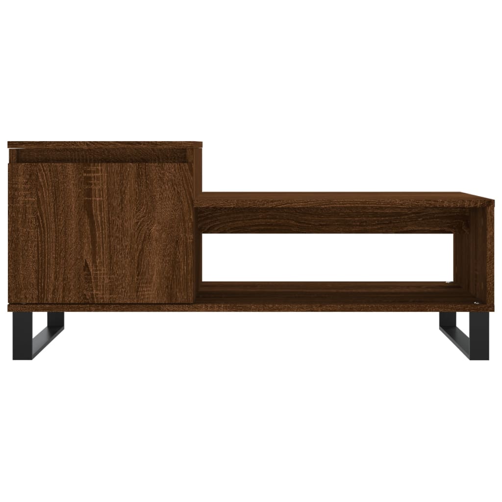 vidaXL Coffee Table Brown Oak 100x50x45 cm Engineered Wood