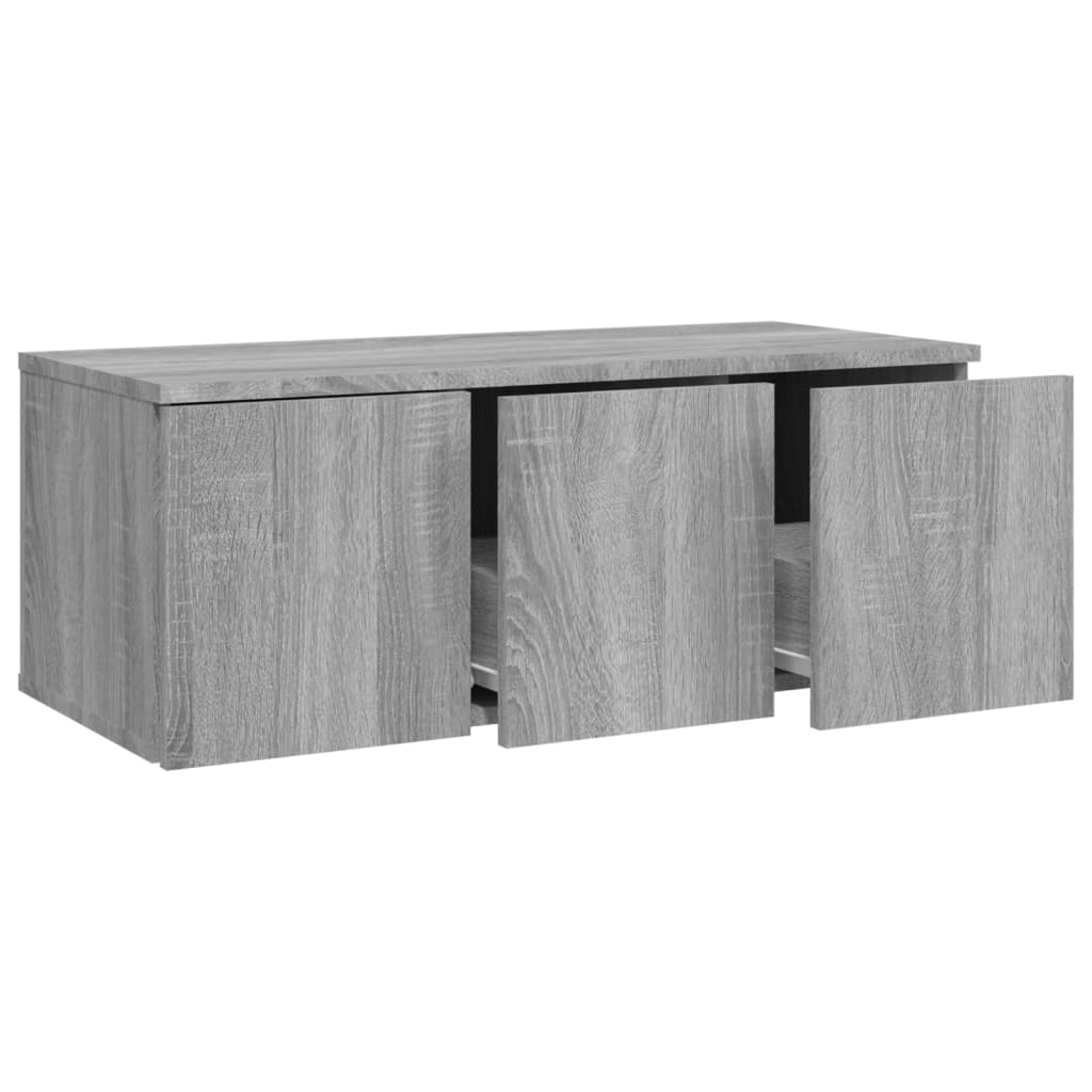 vidaXL TV Cabinet Grey Sonoma 80x34x30 cm Engineered Wood