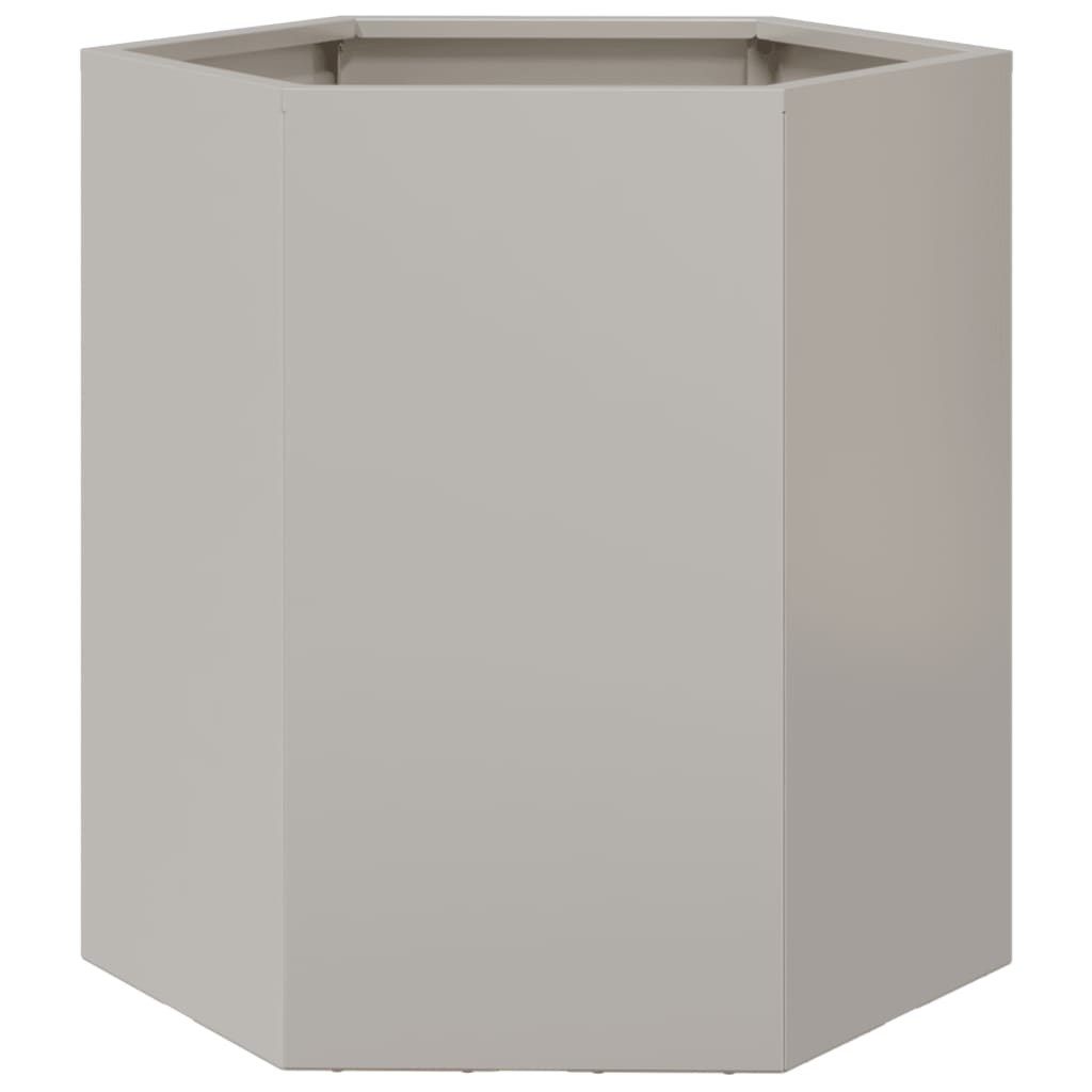 vidaXL Garden Planter Hexagon 46x40x45 cm Stainless Steel