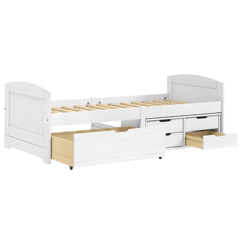 vidaXL Day Bed with 5 Drawers without Mattress "IRUN" White 90x200 cm