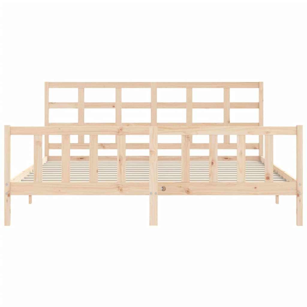 vidaXL Bed Frame without Mattress Solid Wood Pine