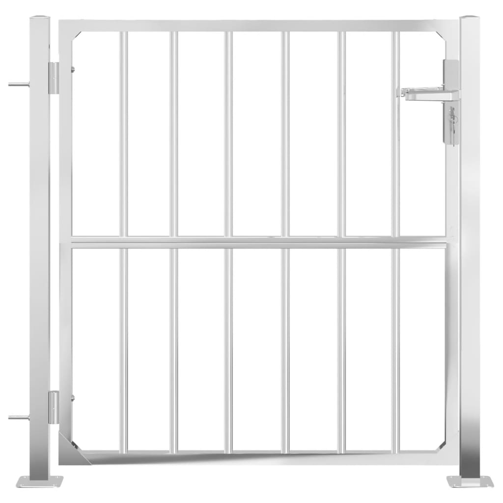 vidaXL Garden Gate 100x100 cm Stainless Steel