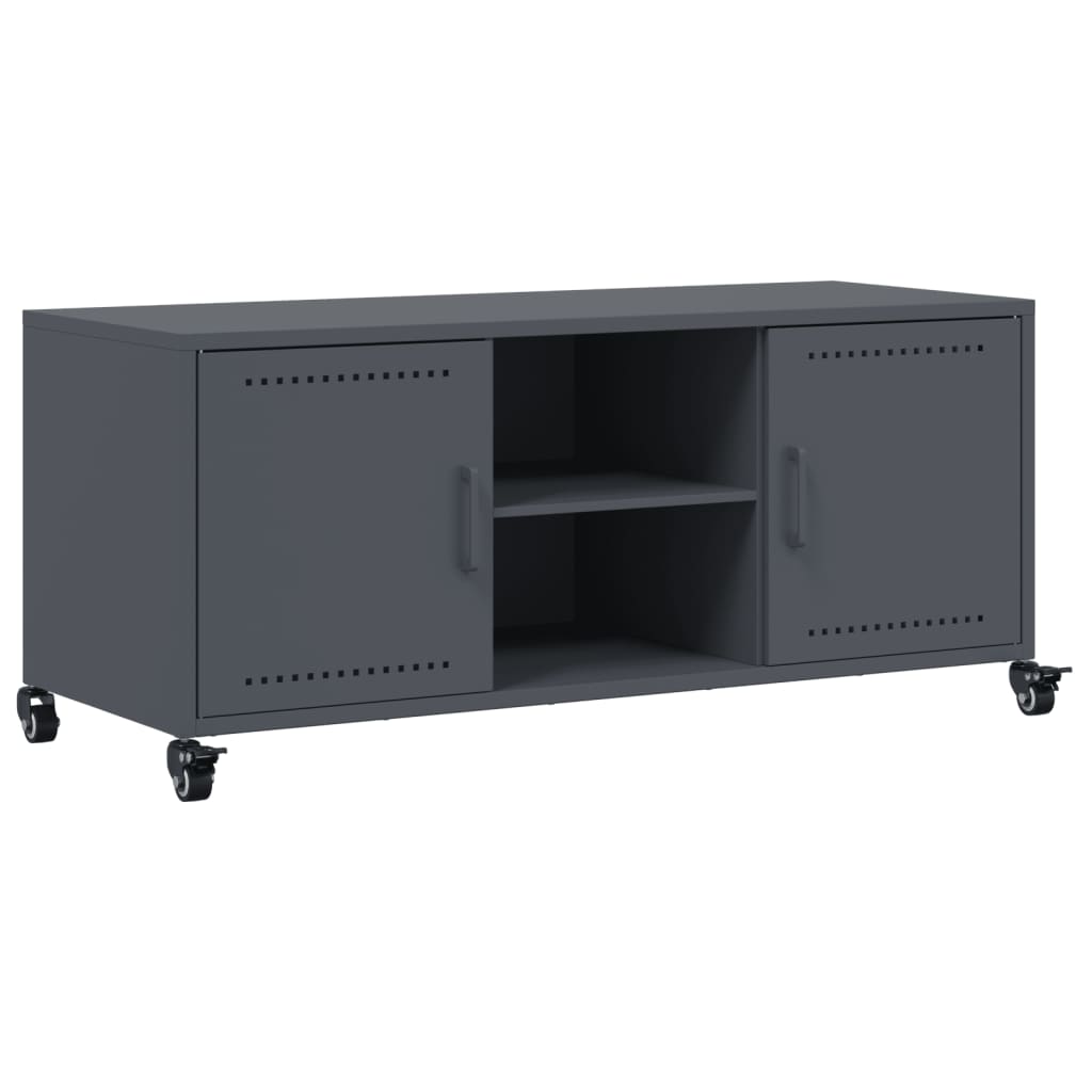 vidaXL TV Cabinet Anthracite 100.5x39x43.5 cm Steel