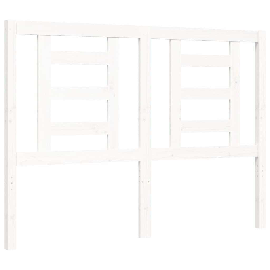 vidaXL Bed Frame without Mattress White Small Double Solid Wood Pine