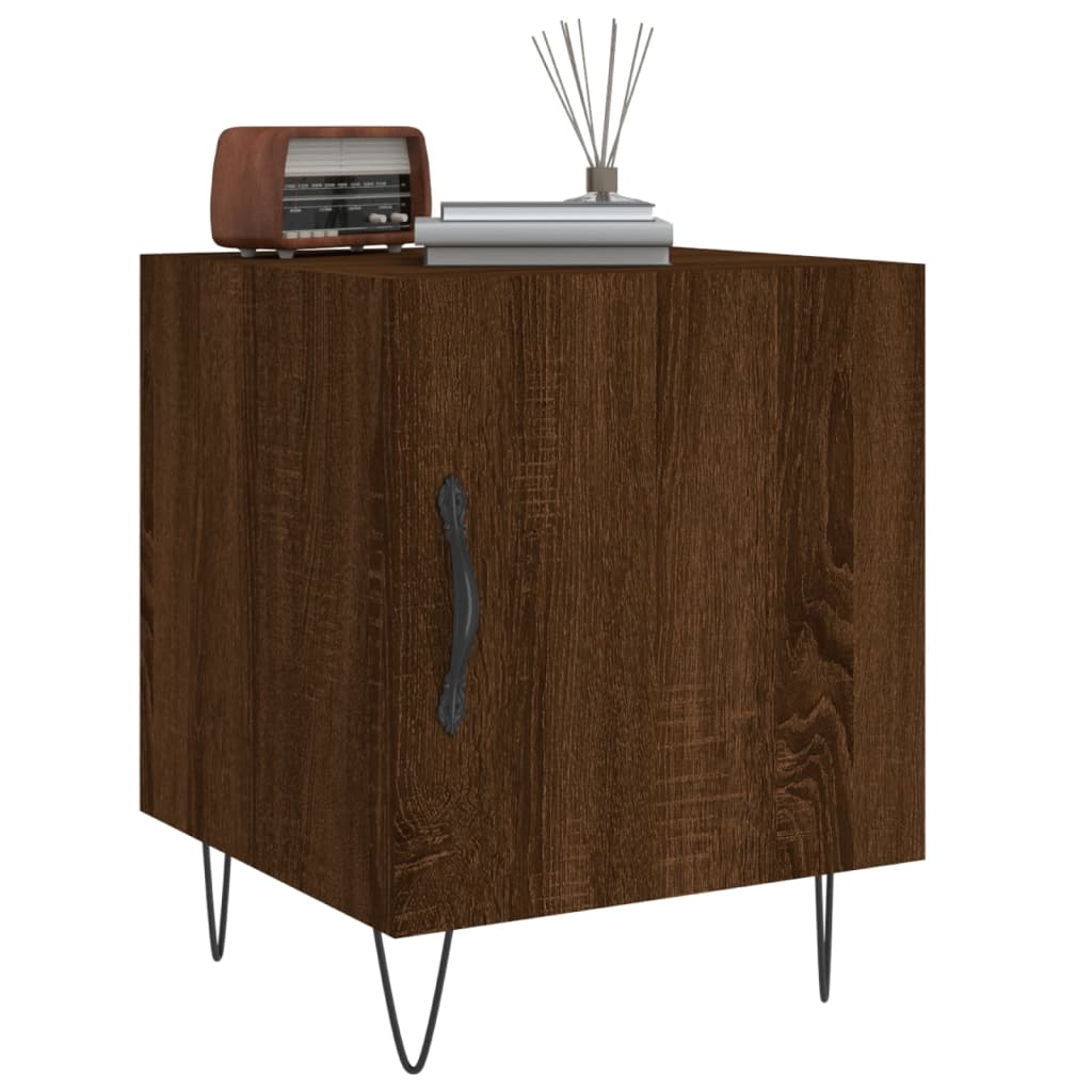 vidaXL Bedside Cabinet Brown Oak 40x40x50 cm Engineered Wood