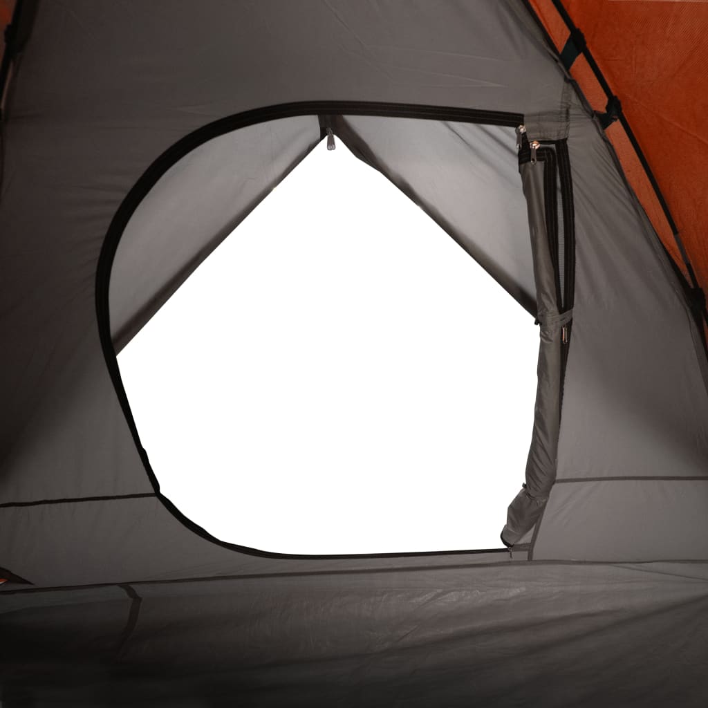 vidaXL Camping Tent Dome 3-Person Orange Waterproof