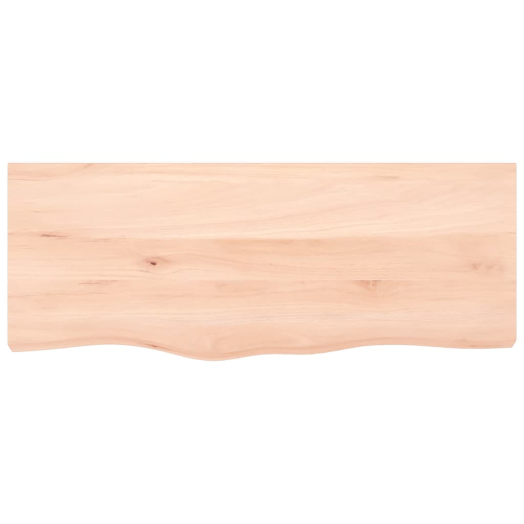 vidaXL Wall Shelf 100x40x(2-4) cm Untreated Solid Wood Oak