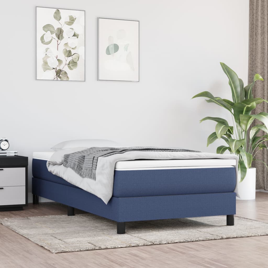 vidaXL Pocket Spring Bed Mattress Blue 90x190x20 cm Fabric