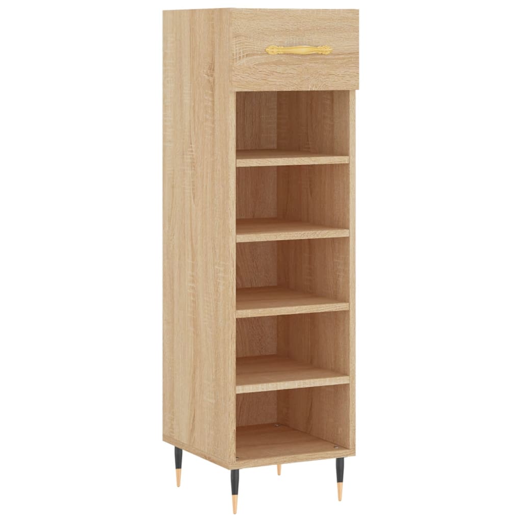 vidaXL Shoe Cabinet Sonoma Oak 30x35x105 cm Engineered Wood