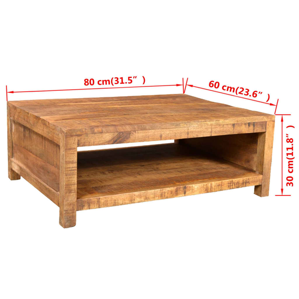 vidaXL Coffee Table Solid Mango Wood