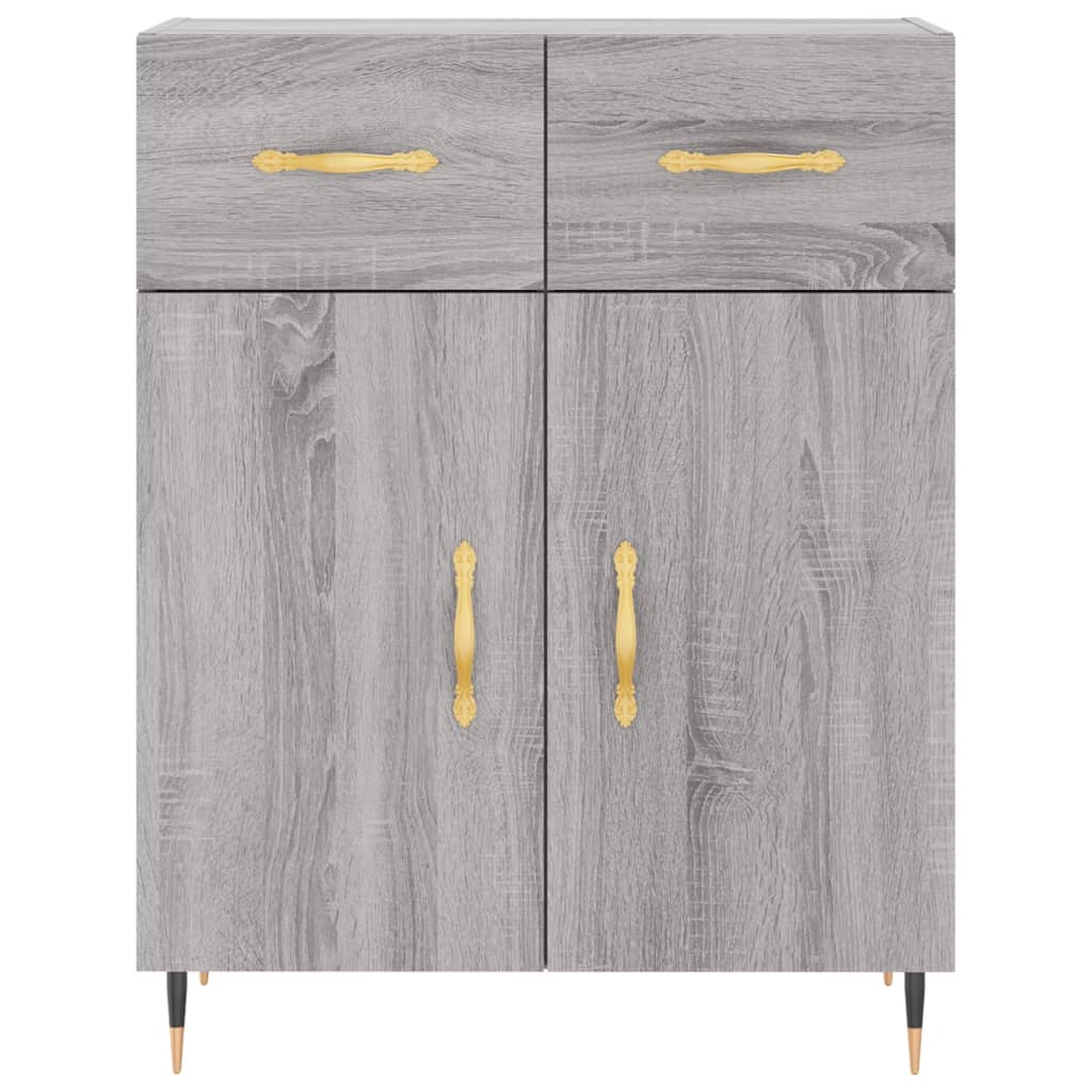 vidaXL Sideboard Grey Sonoma 69.5x34x90 cm Engineered Wood