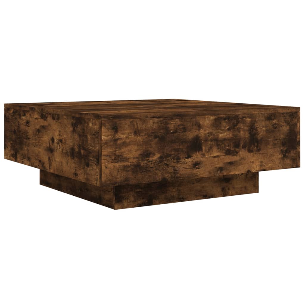 vidaXL Coffee Table Smoked Oak 80x80x31 cm Engineered Wood