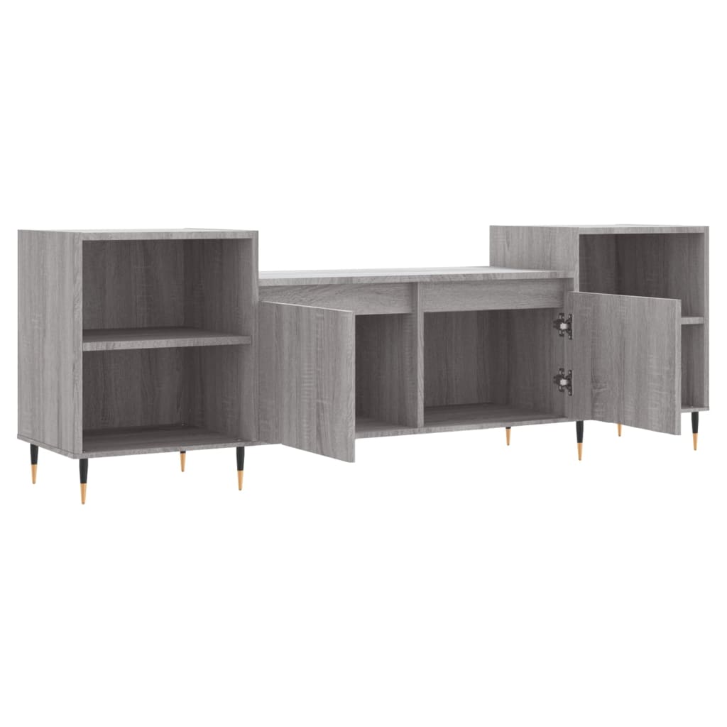 vidaXL TV Cabinet Grey Sonoma 160x35x55 cm Engineered Wood