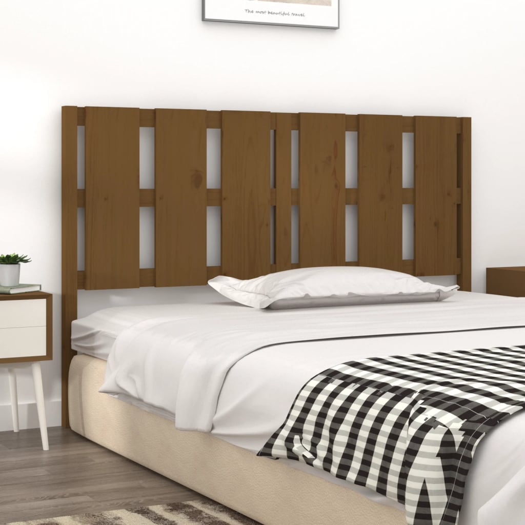 vidaXL Bed Headboard Honey Brown 155.5x4x100 cm Solid Wood Pine