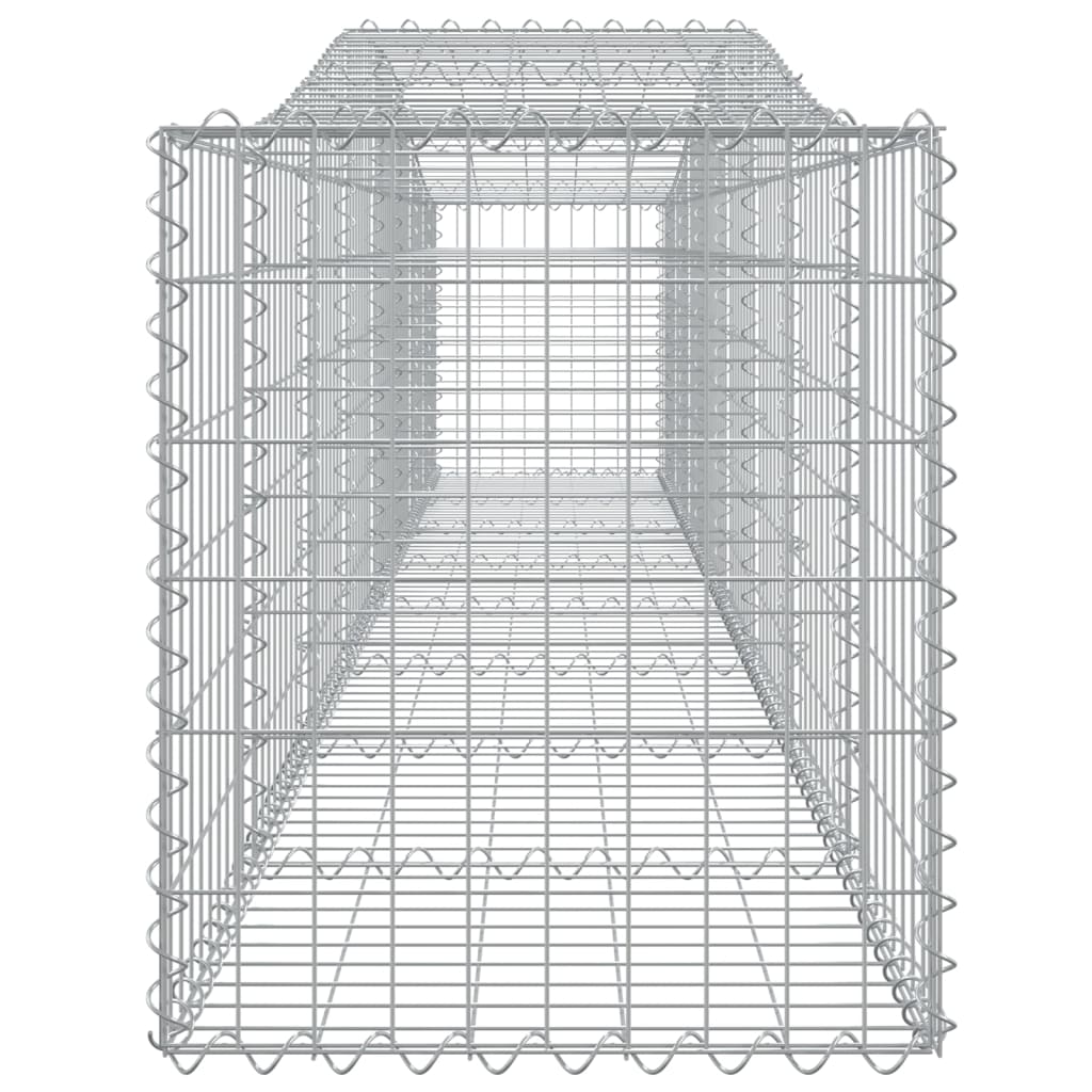 vidaXL Arched Gabion Baskets 4 pcs 400x50x60/80 cm Galvanised Iron