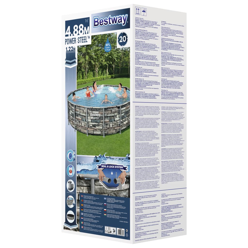 Bestway Power Steel Swimming Pool Set 488x122 cm