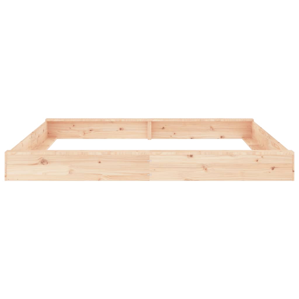 vidaXL Sandbox with Seats Square Solid Wood Pine