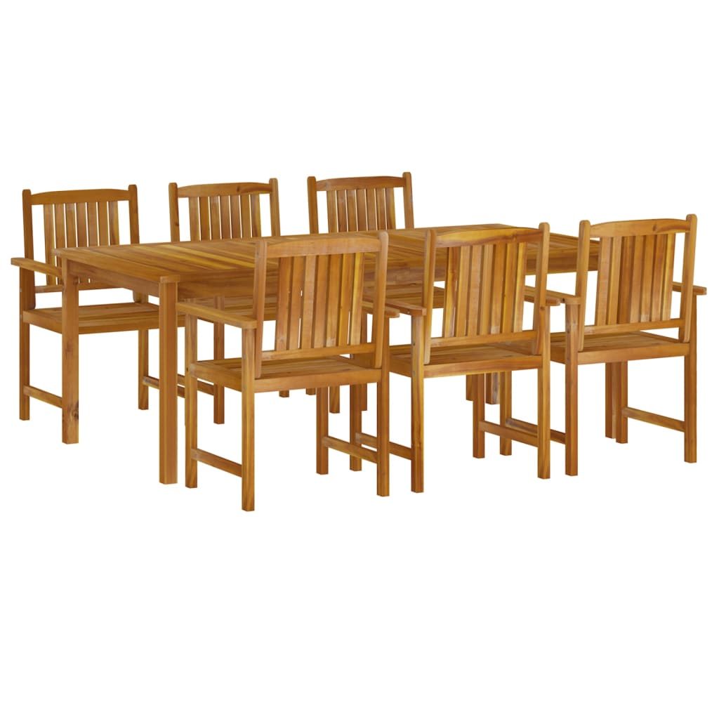 vidaXL 7 Piece Garden Dining Set Solid Wood Acacia